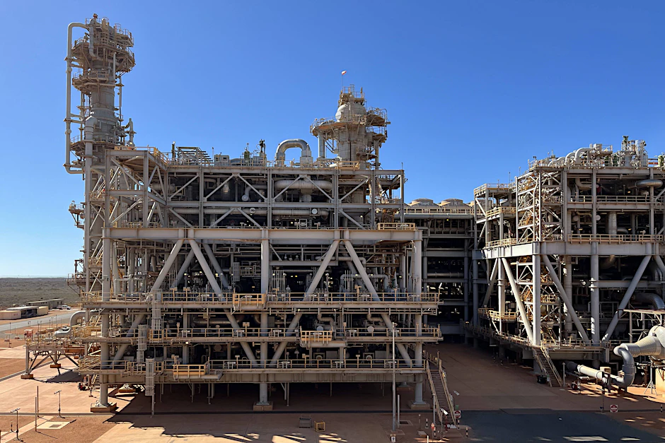 Eine LNG-Verarbeitungsanlage des Projekts Gorgon in Australien