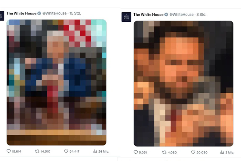 Operation Nebelkerze: Warum Donald Trump das Netz mit Pixel-Fotos flutet