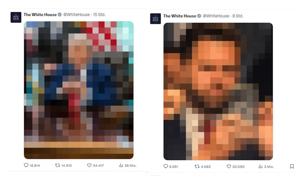 Raketen, Streiks und Pixel-Bilder: Das gefährliche Rätselspiel des Weißen Hauses