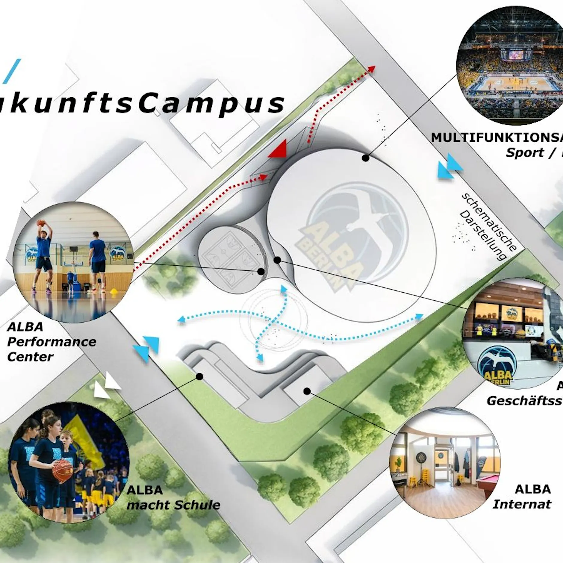 Alba plant beeindruckenden Campus für NBA Europe: Arena für 20.000 Fans