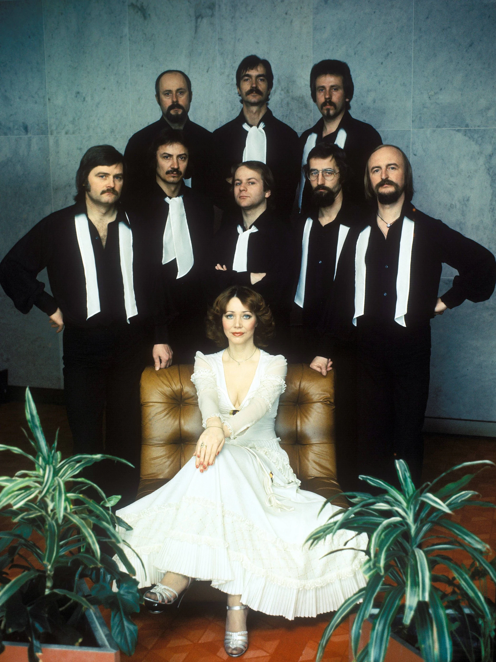 Regina Thoss mit ihrer Band Evergreen Juniors (1976).