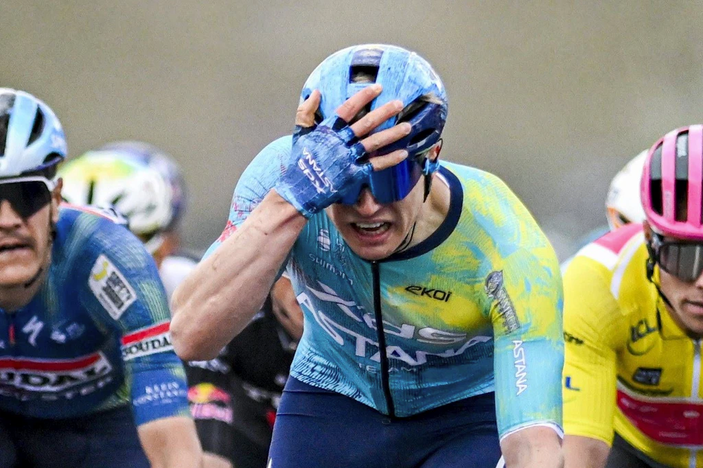 Völlig fertig: Max Kanter kann seinen ersten Worldtour-Sieg gar nicht fassen.