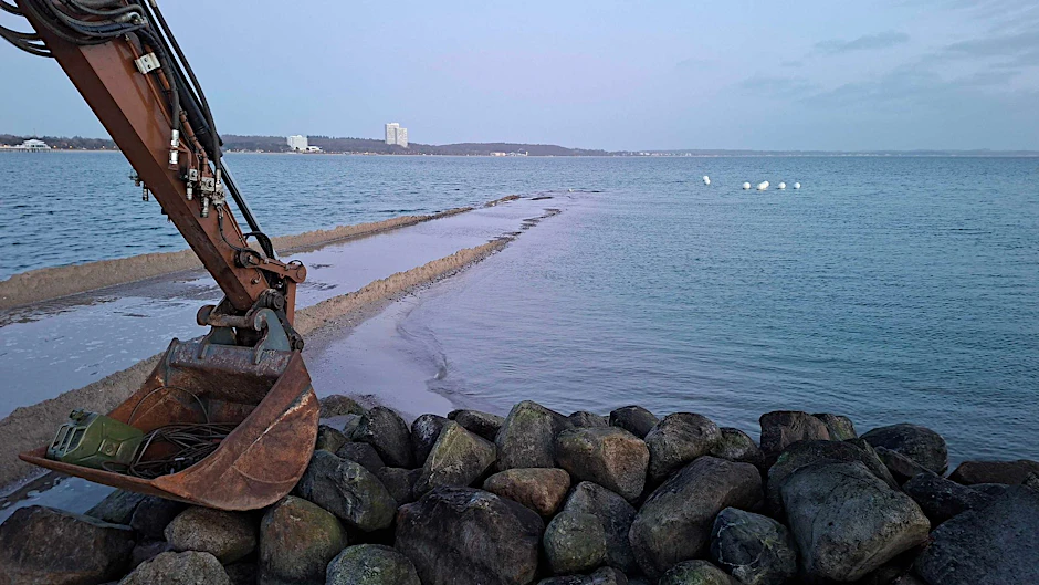 Blick auf die Ostsee in der Nähe der Stelle, wo der Buckelwal gestrandet war.