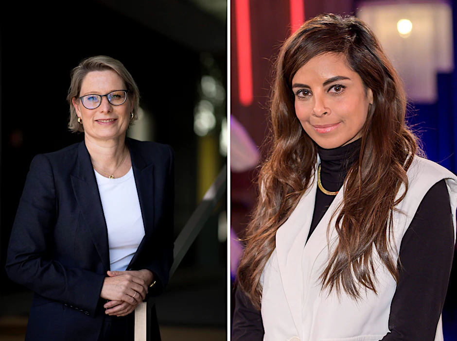 Wollen bei Caren Miosga auftreten: Bundesjustizministerin Hubig (l.) und Schauspielerin Fernandes