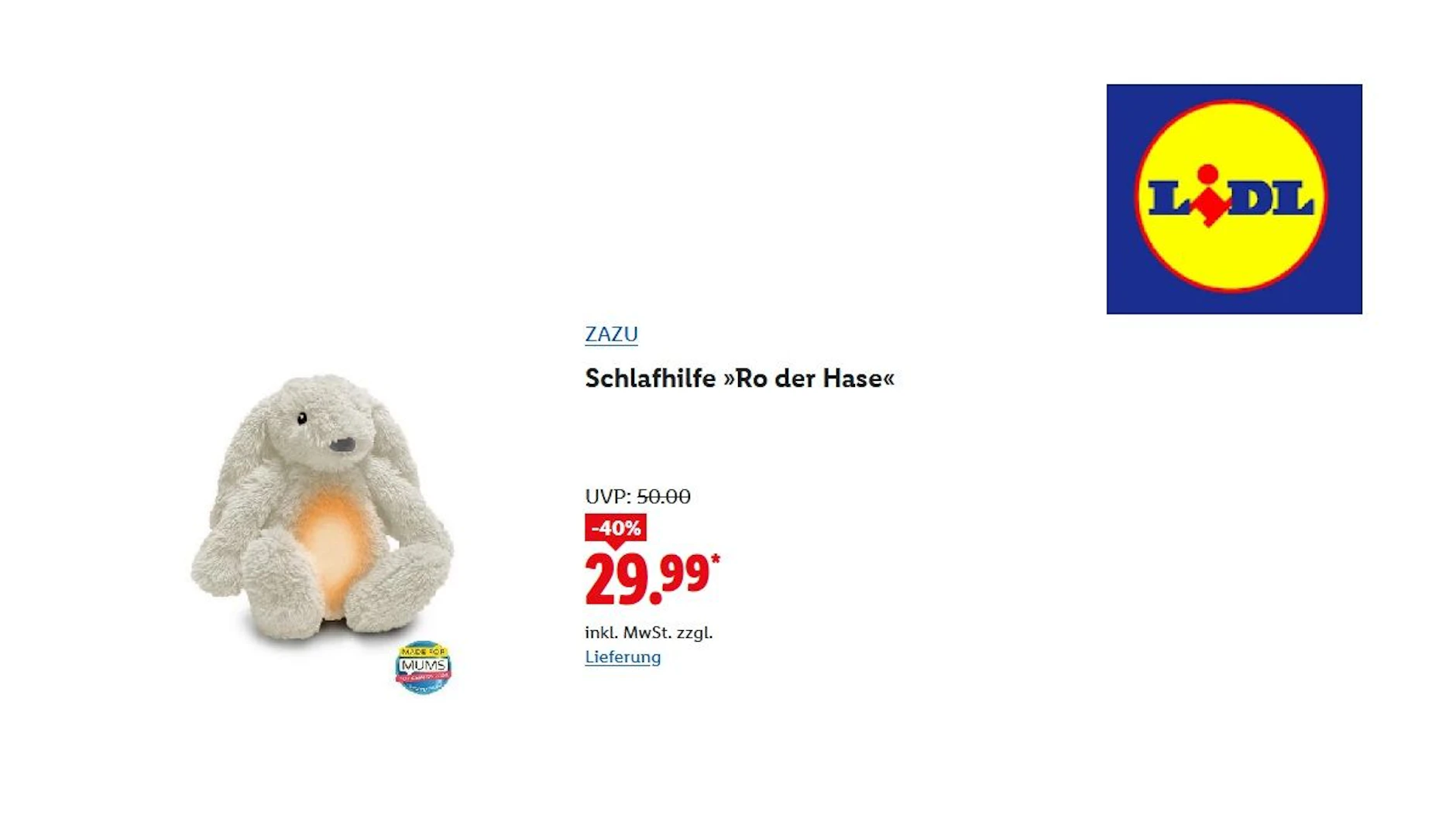 Schlafhilfe Ro der Hase