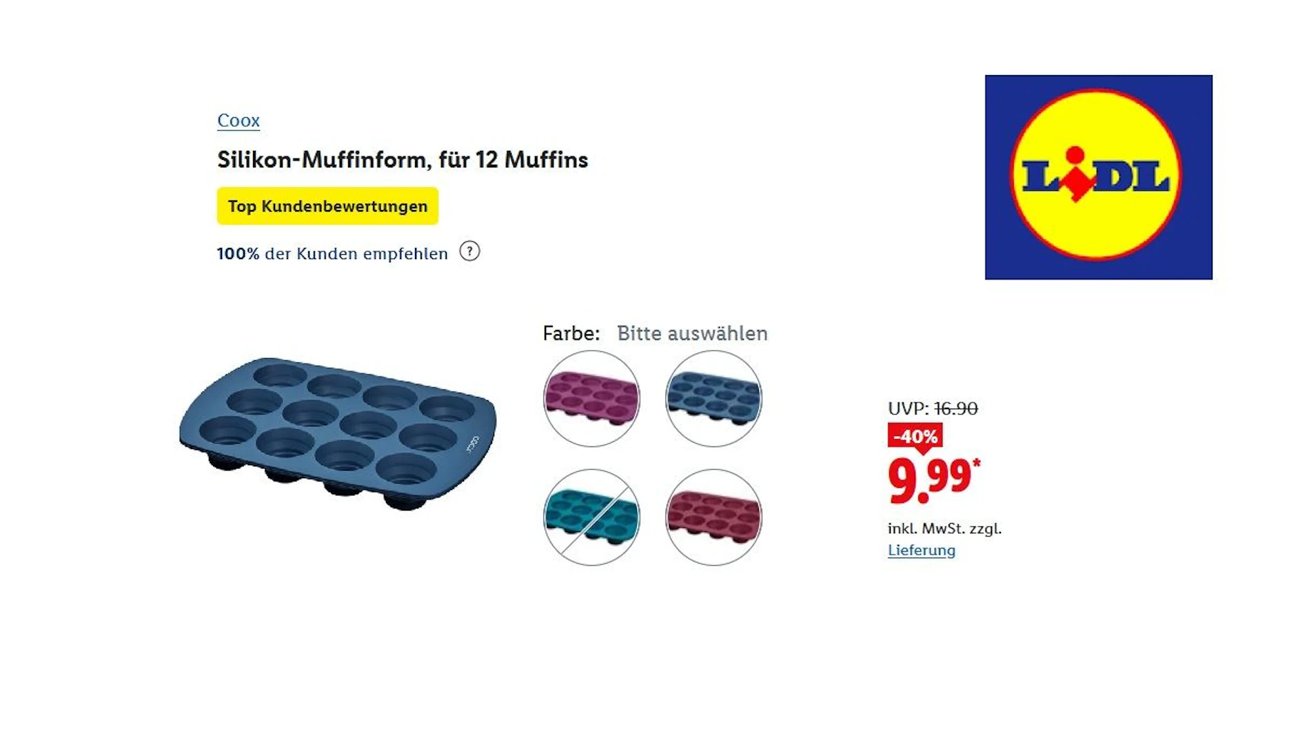 Muffinformen als 12er Set