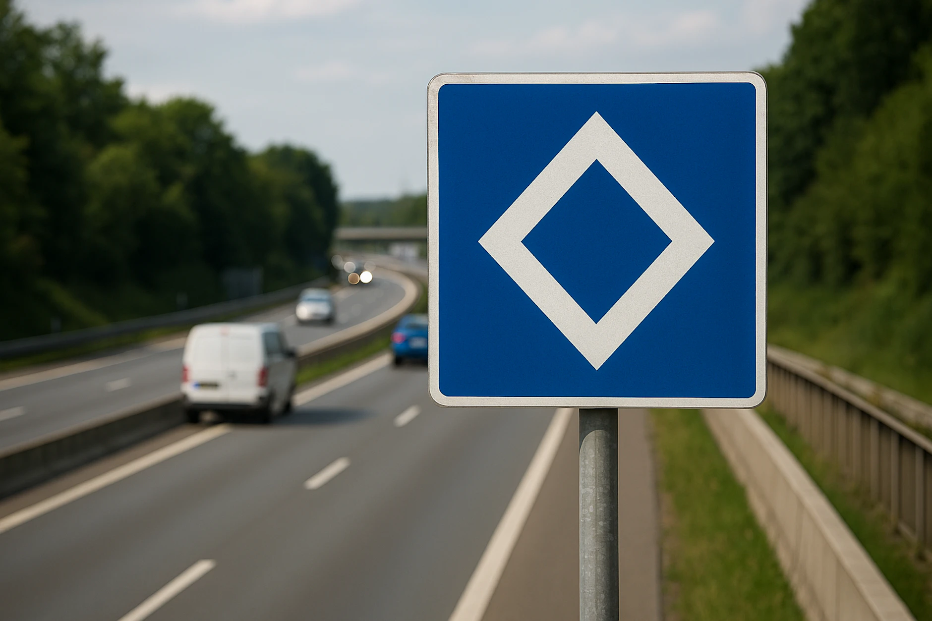 Wer dieses Schild sieht, sollte aufpassen, ob er auf der bestimmten Spur fahren darf.
