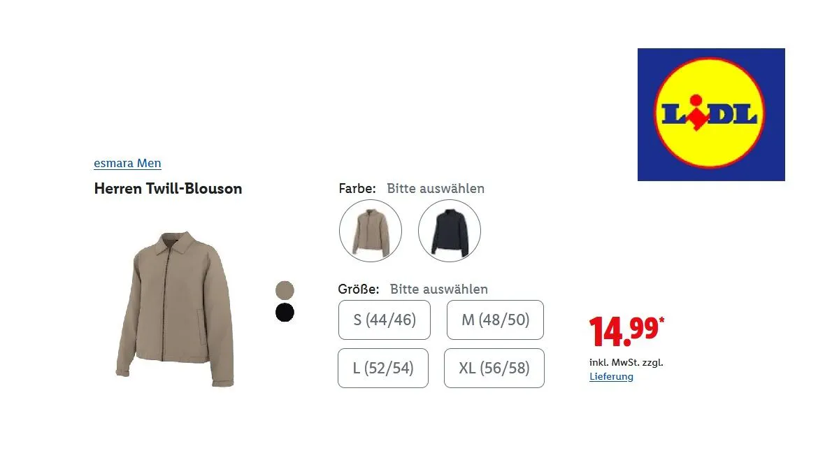 Herren Twill-Blouson