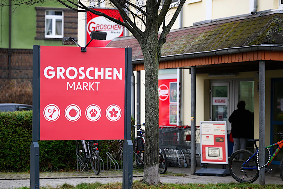 Blick auf einen Groschen-Markt. Das Unternehmen hinter dem Schnäppchenhändler Groschen-Markt hat Antrag auf ein Insolvenzverfahren gestellt.