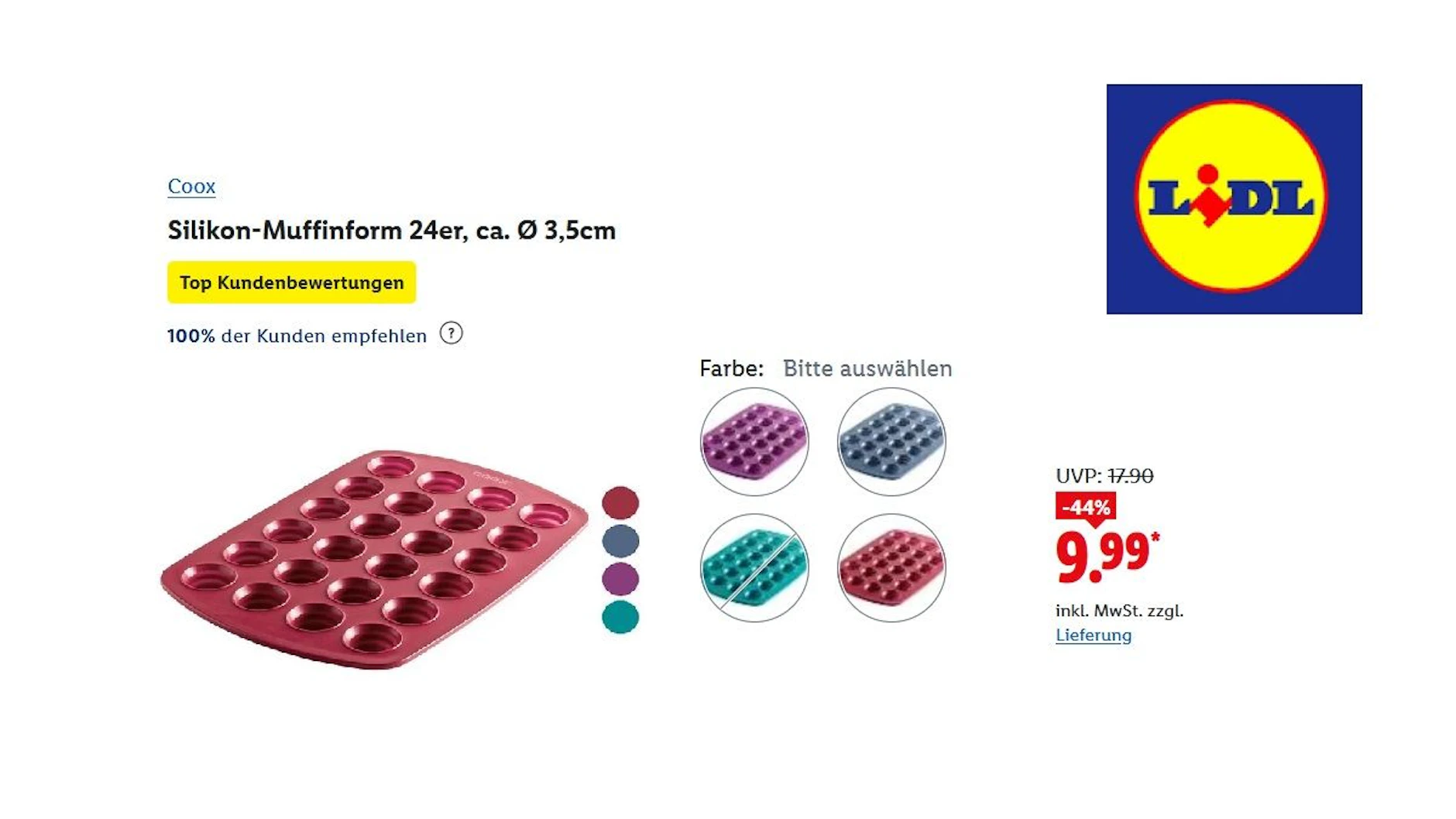 Muffinformen als 24er Set