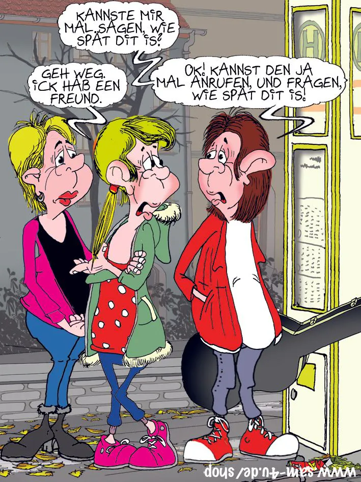 Der Cartoon des Tages kommt jeden Tag von unserem Zeichner Sam Paff aus Berlin. Sein Ideenreichtum in Sachen Witze kennt keine Grenzen!