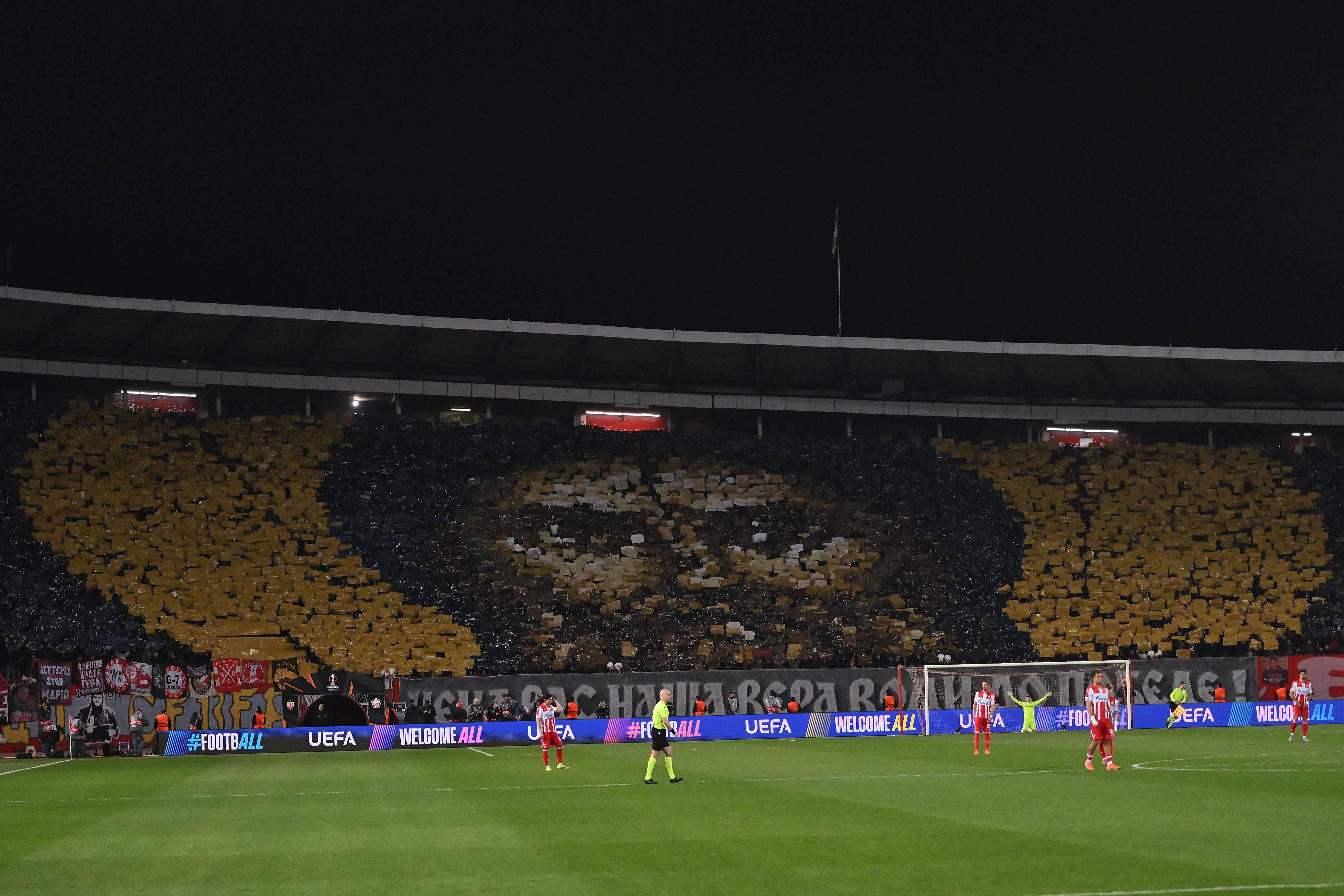 Image - Heilige oder Hassbotschaften: Bestraft die Uefa christliche Fan-Choreografien?