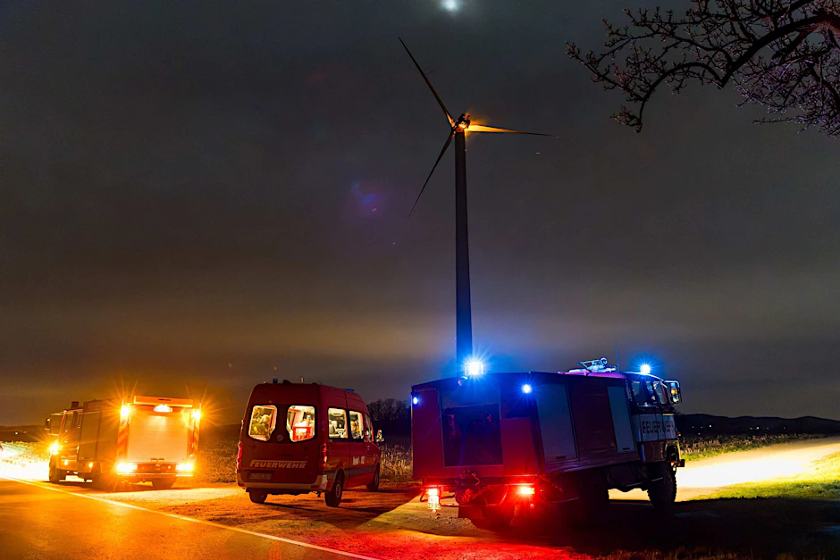 Nachdem am Montag ein Windrad bei Crostwitz gebrannt hat, ermittelt die Polizei nun wegen des Verdachts auf Brandstiftung.