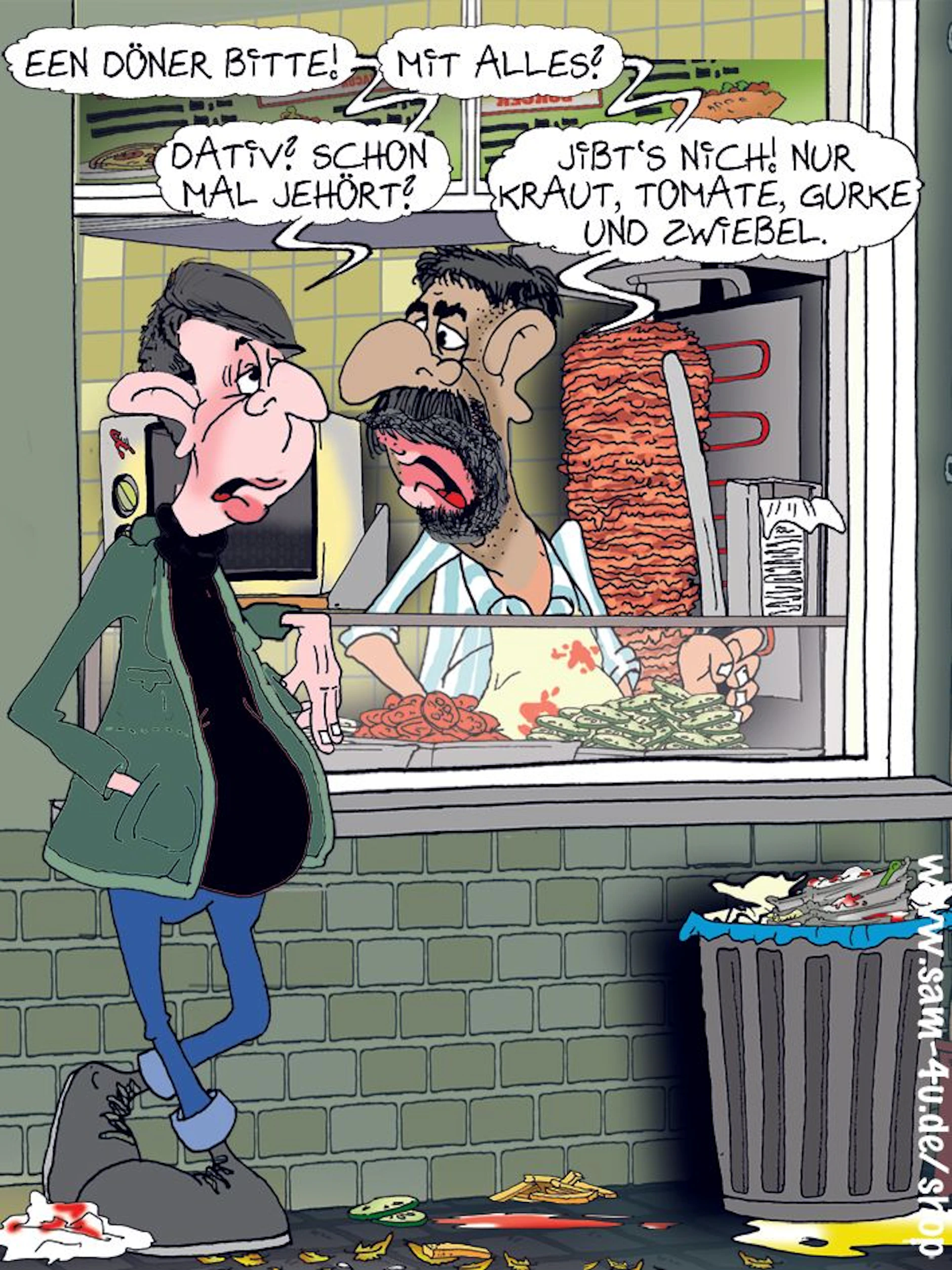 Der Cartoon des Tages kommt wie jeden Tag von unserem Zeichner Sam Paff aus Berlin. Er erfreut Sie mit seinem typischen Berliner Humor.