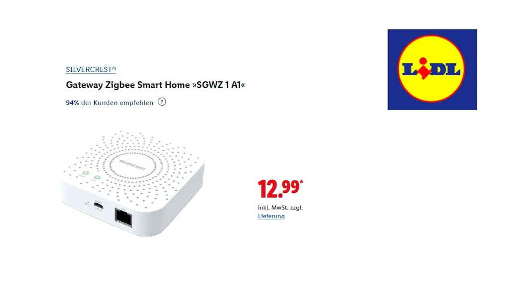 SILVERCREST Smart Home Gateway Zigbee