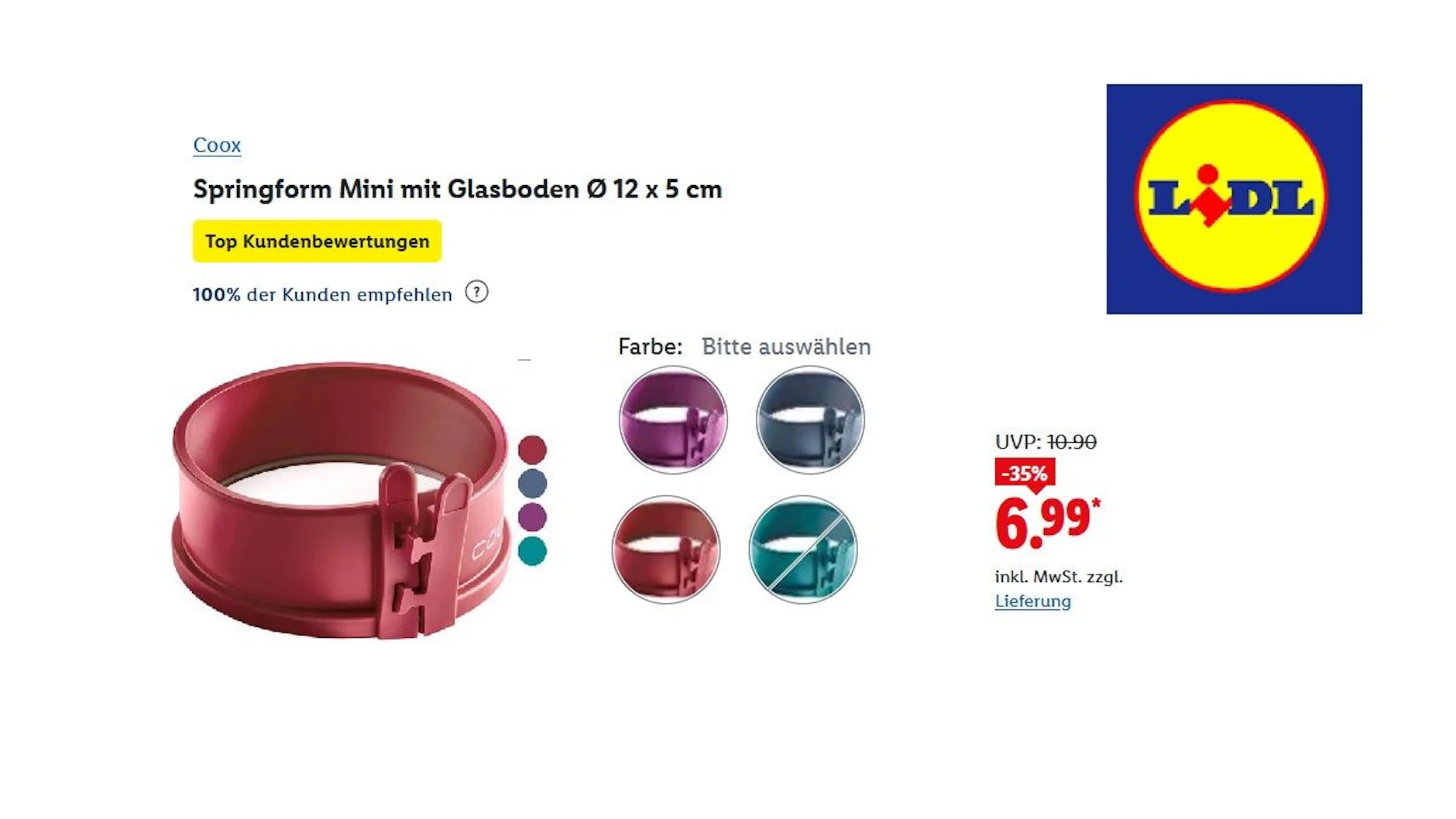 Springform mit Glasboden