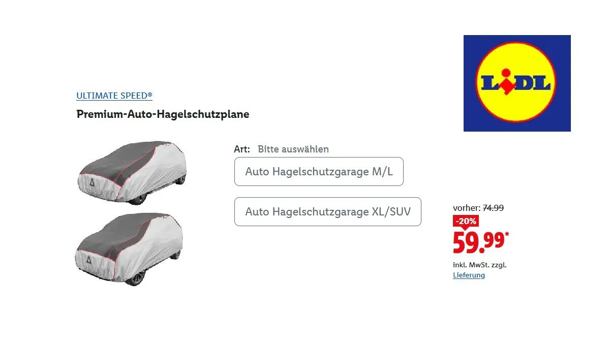 Premium-Auto-Hagelschutzplane