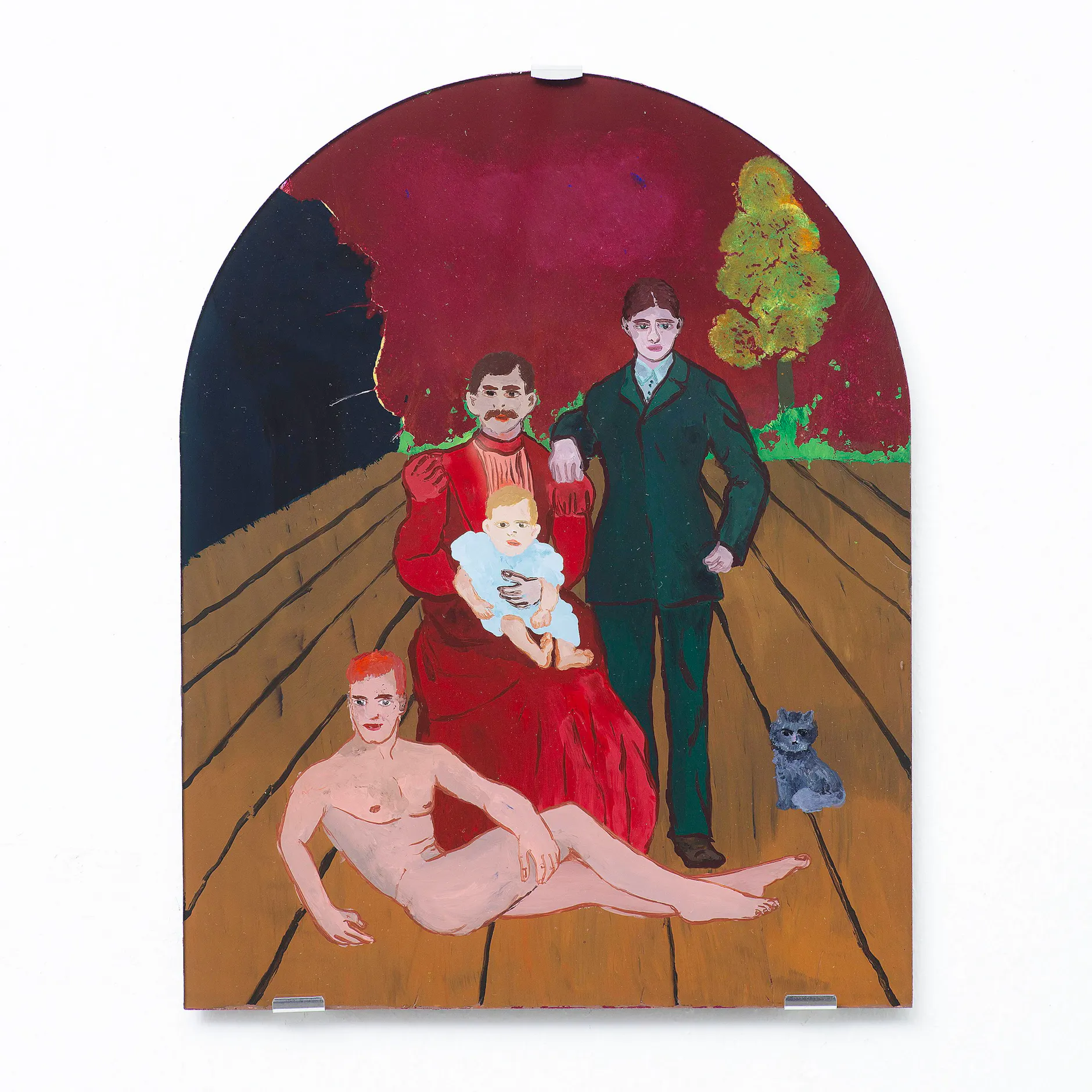 Harry Hachmeister: „Family Portrait “, 2024, Acryl hinter Glas