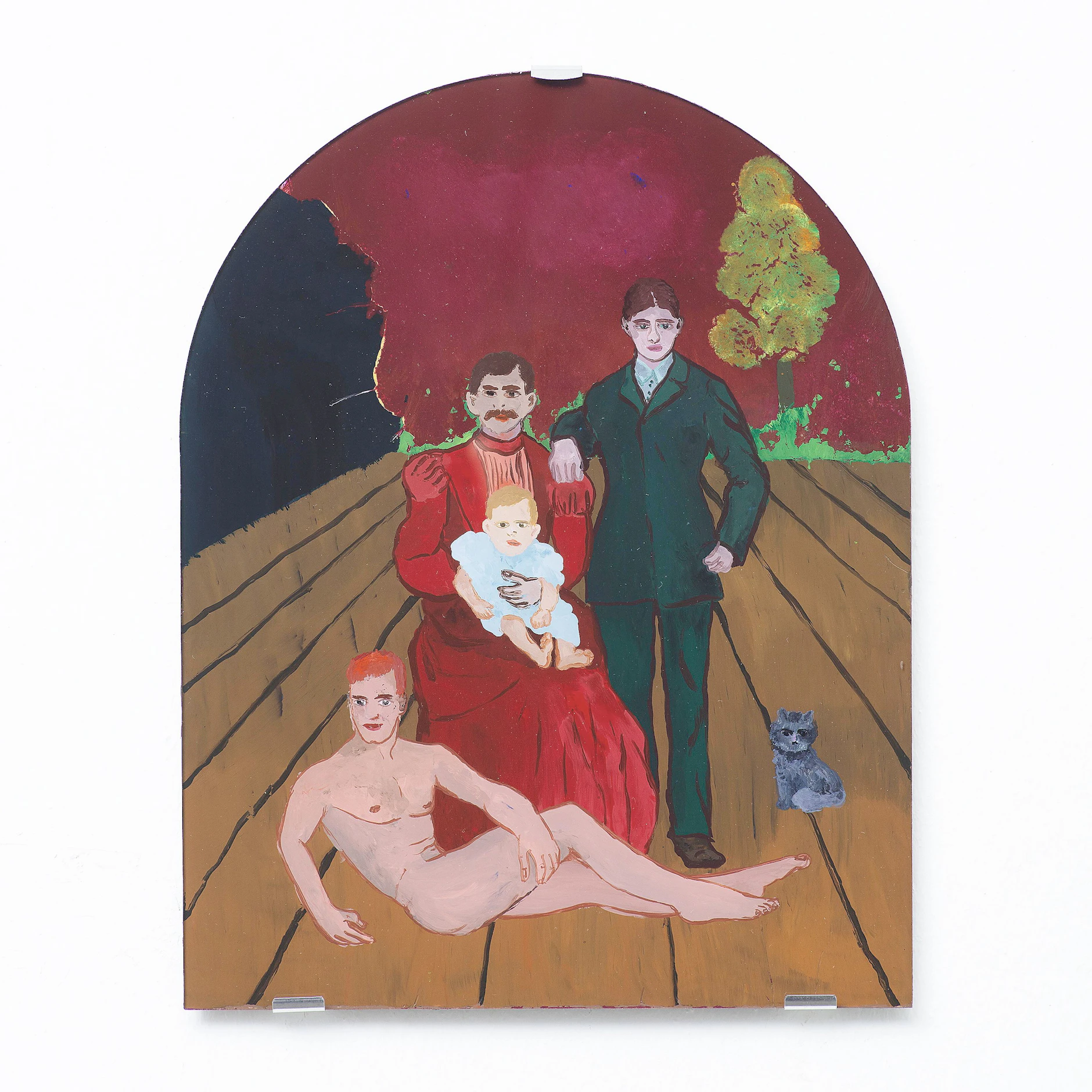 Harry Hachmeister: „Family Portrait “, 2024,&nbsp; Acryl hinter Glas