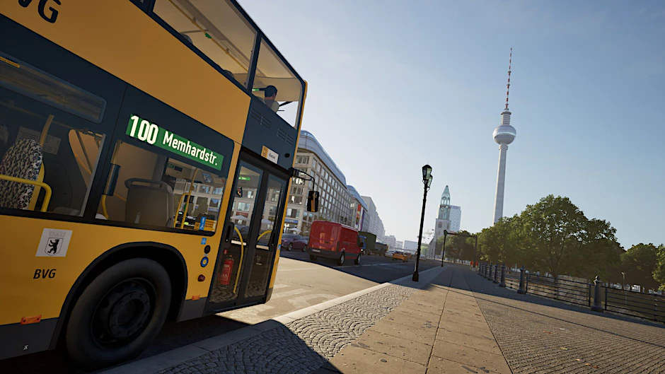 Die Buslinie 100 übernehmen und durch die Berliner Innenstadt fahren: kein Problem in „The Bus“ (Aufnahme aus dem Spiel).
