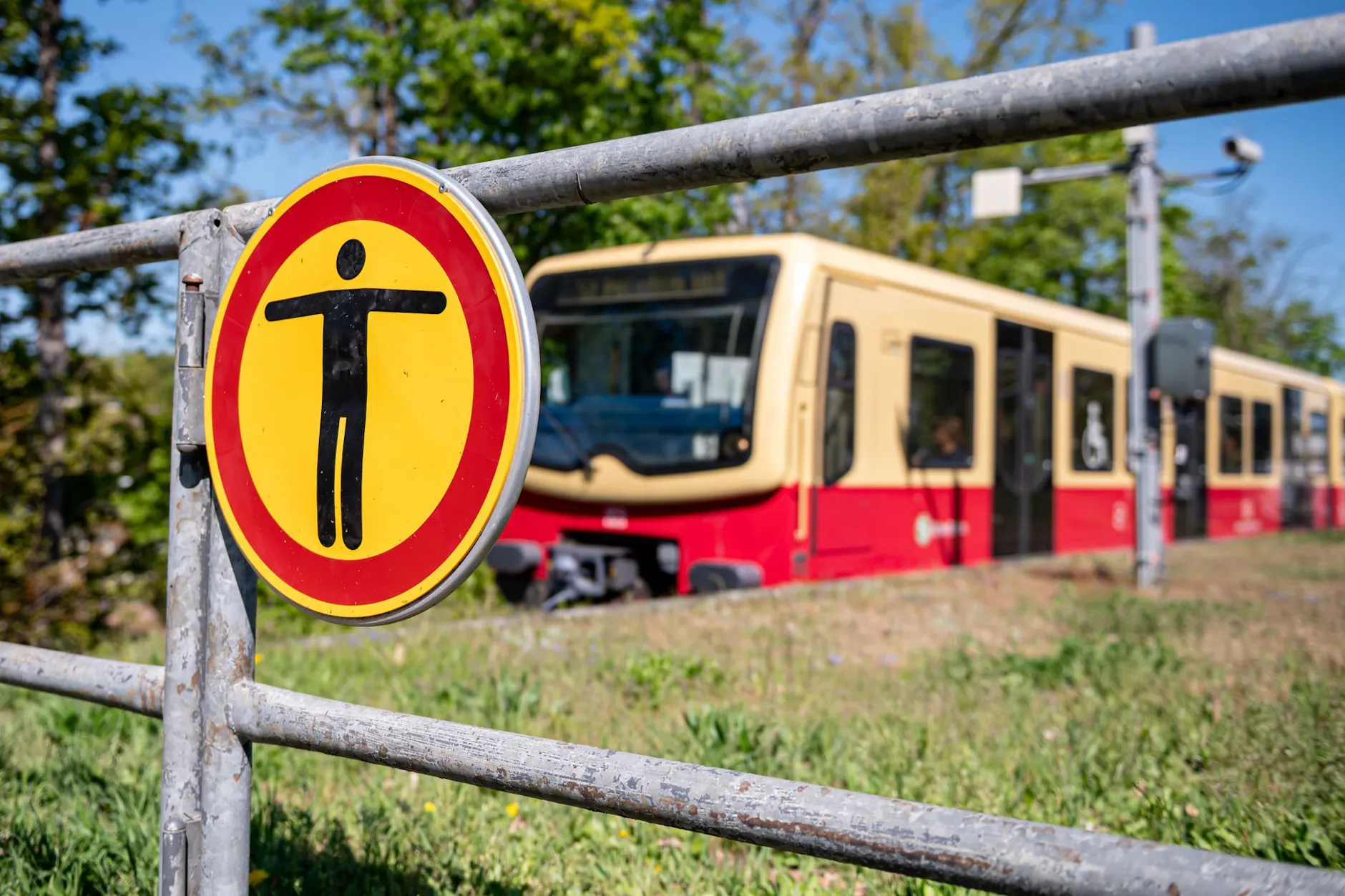 Eine S-Bahn in Nikolassee: Die S1 im Südwesten von Berlins ist ein Hotspot. Immer wieder kommt es vor, dass junge Männer in Führerstände eindringen. 2025 gab es zwei Tote beim Bahn-Surfen.