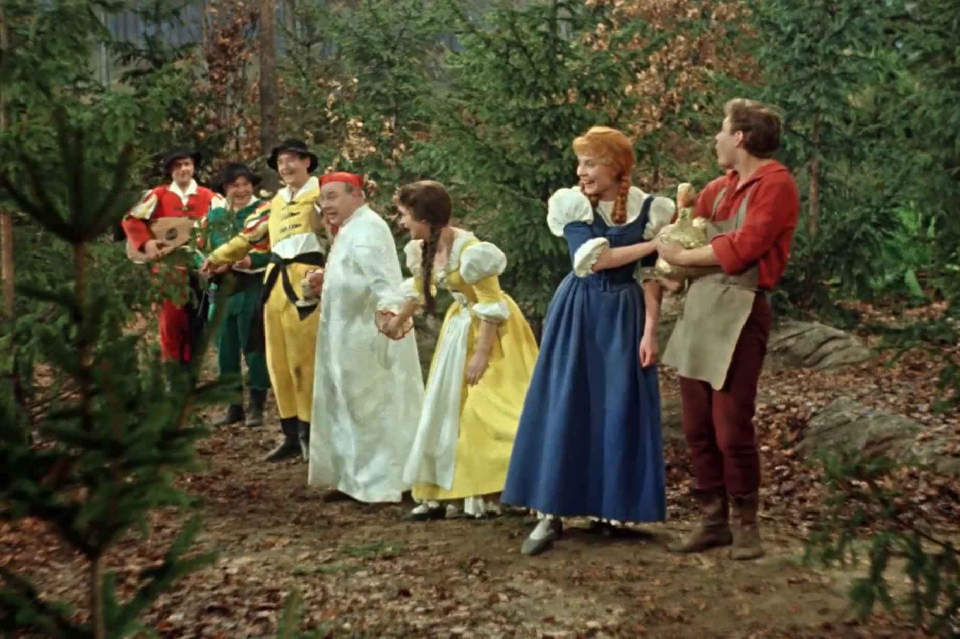 Im Film „Die goldene Gans“ bleiben immer mehr Menschen an der goldenen Gans kleben. In der DDR musste dafür ordentlich getrickst werden.