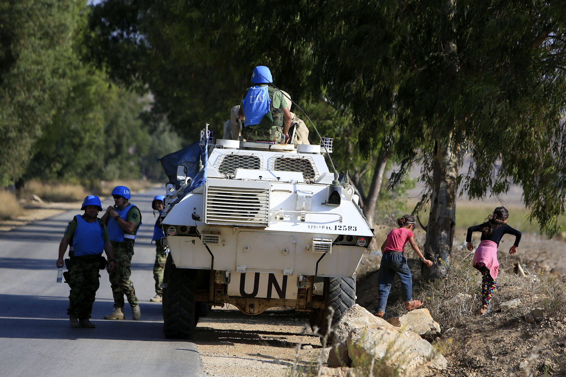 Soldaten der Unifil patrouillieren an der Grenze zwischen Libanon und Israel.