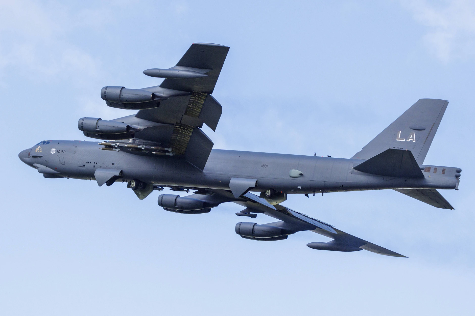 Ein B-52-Bomber der US-Luftwaffe startet vom Stützpunkt RAF Fairford in Großbritannien zu einem Einsatz im Iran-Krieg.