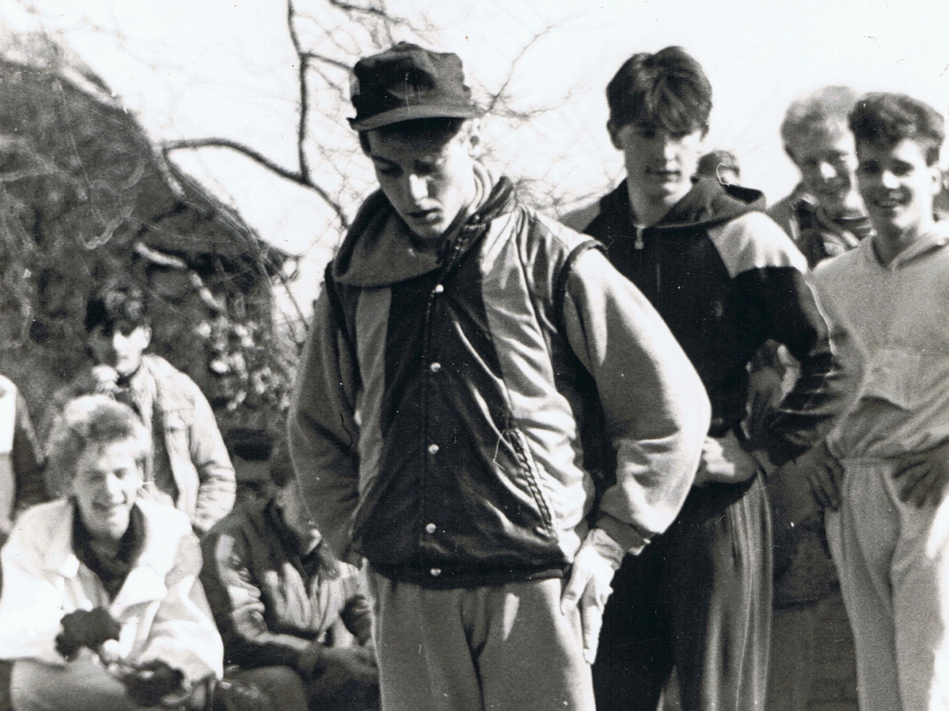 Nochmal die „Melodics“ vorm sowjetischem Ehrendenkmal in Stralsund 1986.