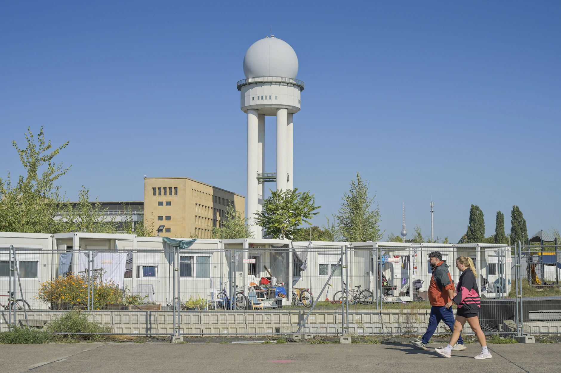 In der Geflüchtetenunterkunft in Tempelhof sind über 1000 Menschen untergebracht.