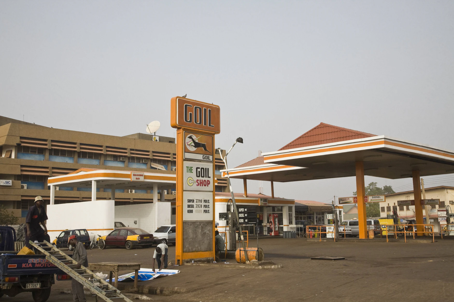 Eine Tankstelle in Tamale im Norden Ghanas