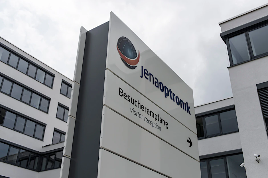Das Firmengelände der Jena-Optronik GmbH in Jena.