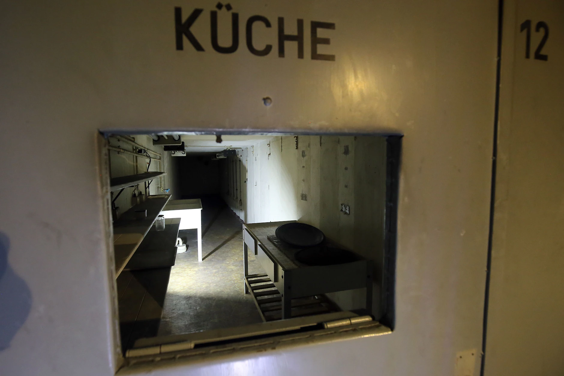 Auch eine Küche war im Bunker eingerichtet.