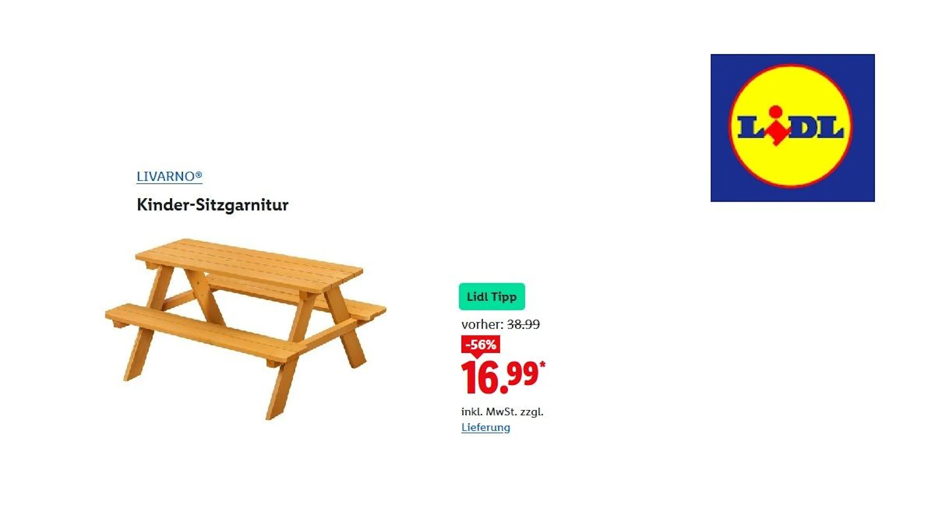 Kinder-Sitzgarnitur in Holzausführung