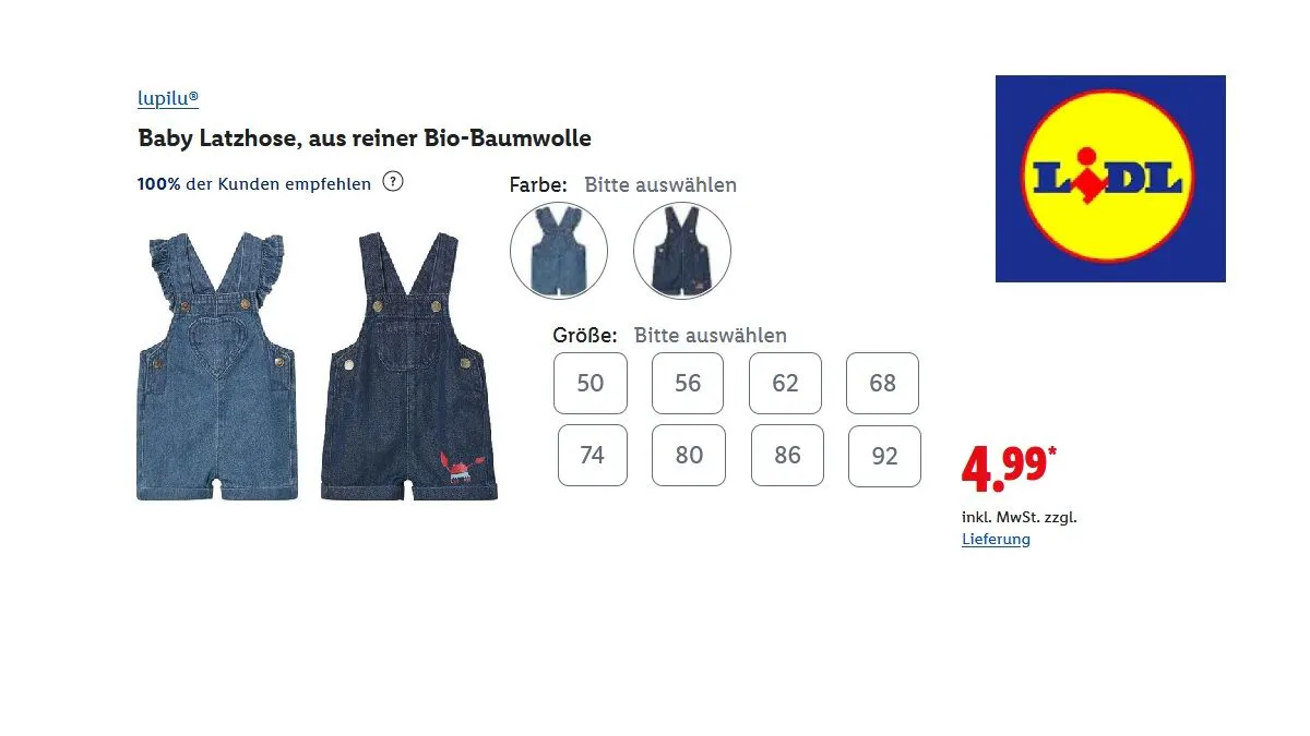 Latzhose aus Bio-Baumwolle