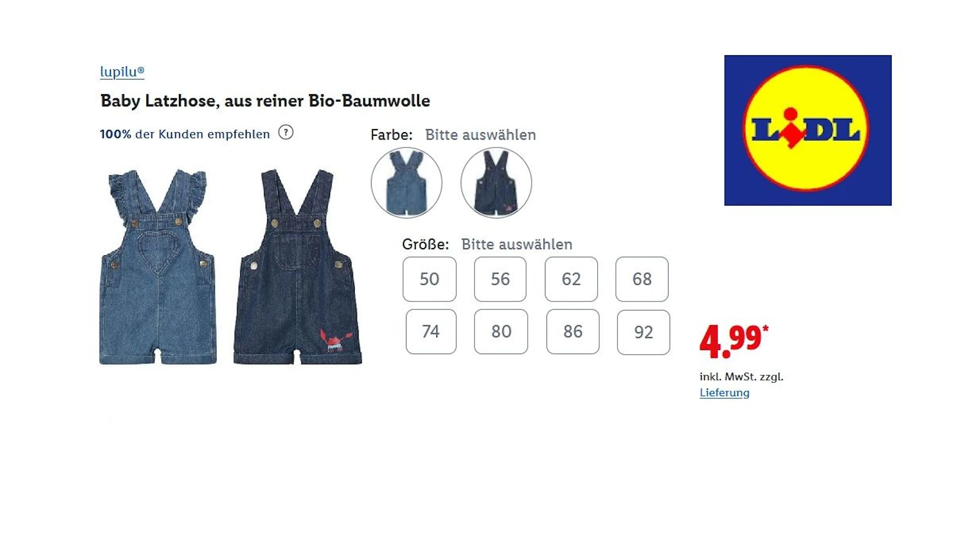 Latzhose aus Bio-Baumwolle