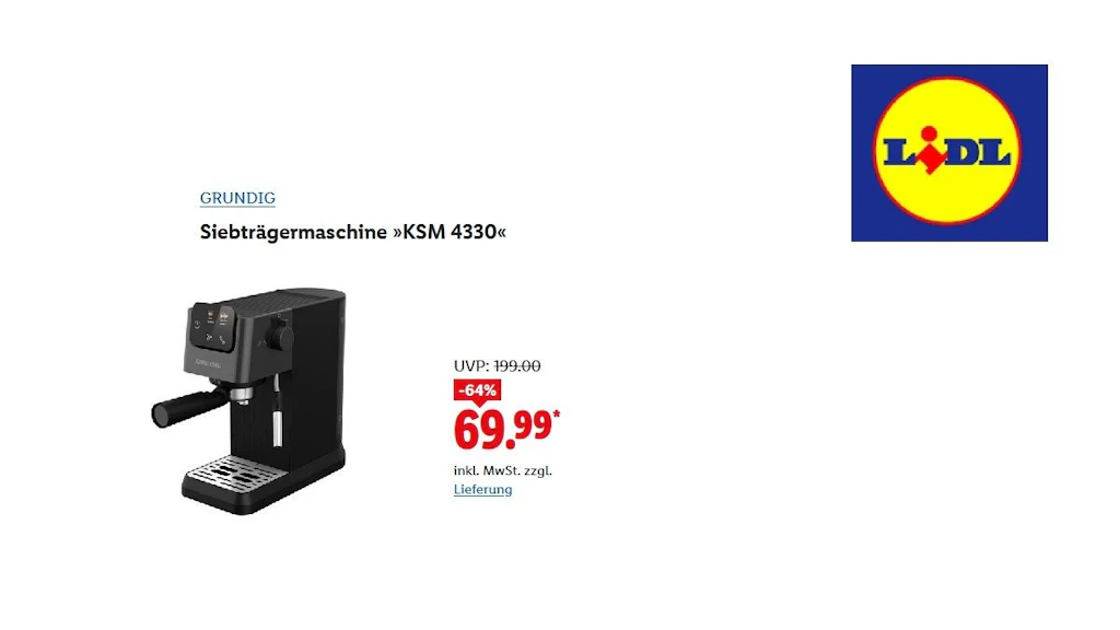 Siebträgermaschine von Grundig