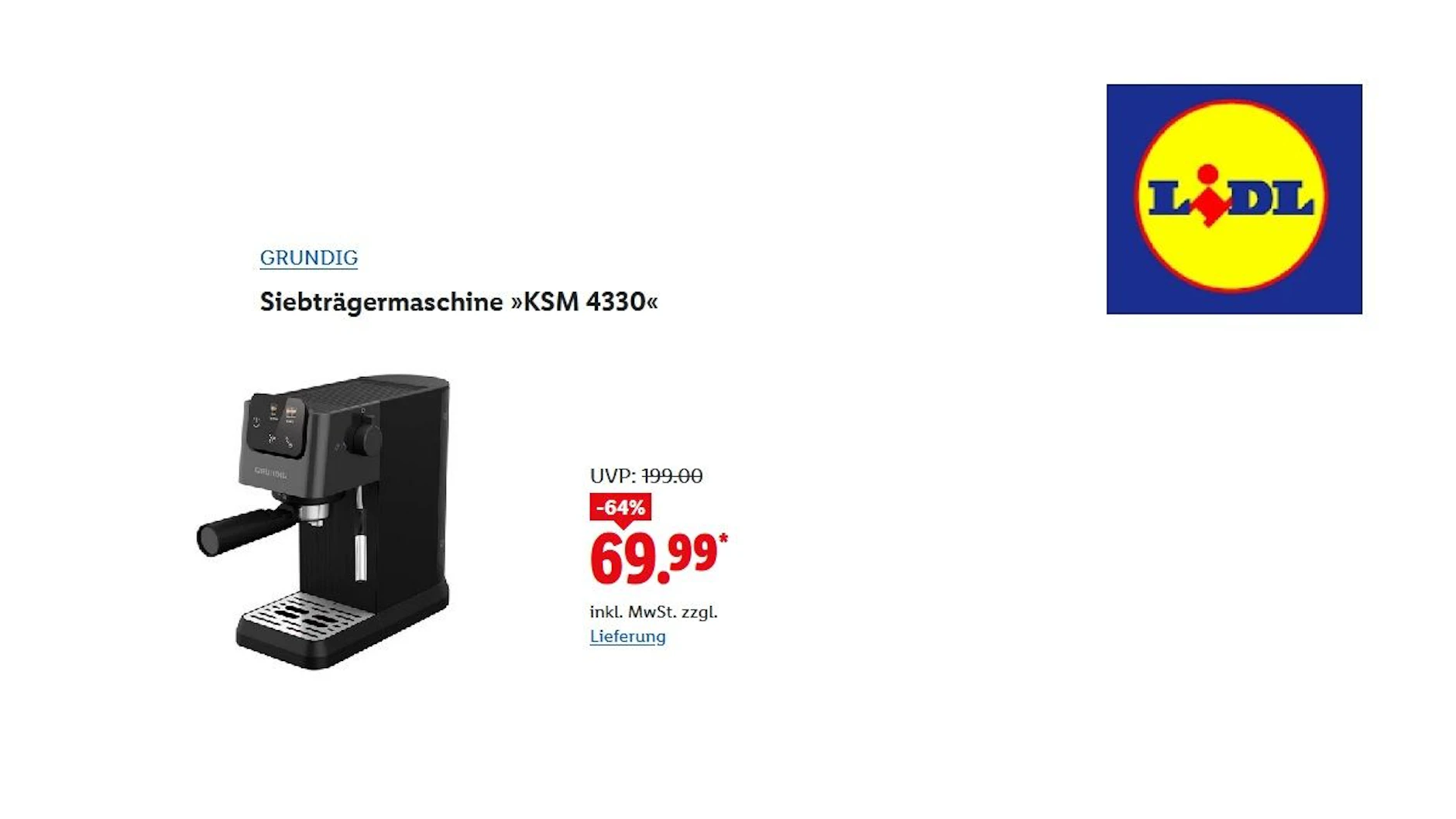 Siebträgermaschine von Grundig