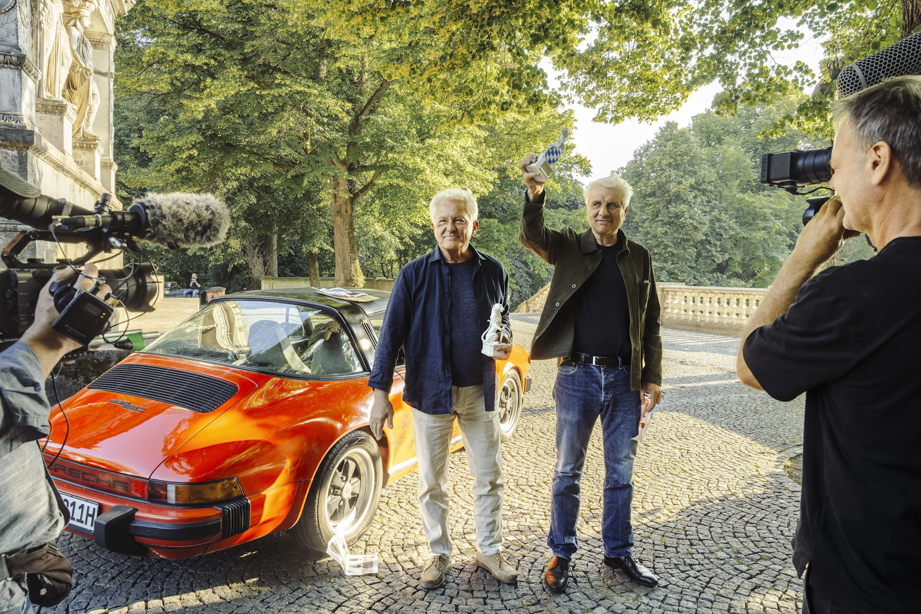 Der rote Porsche aus der ersten „Tatort“-Folge des Ermittlerduos von 1991 feiert zum Abschied ein Comeback im Krimi.