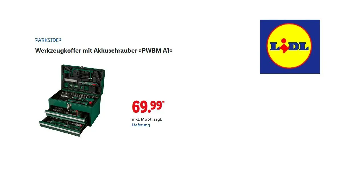 Werkzeugkoffer mit Akkuschrauber