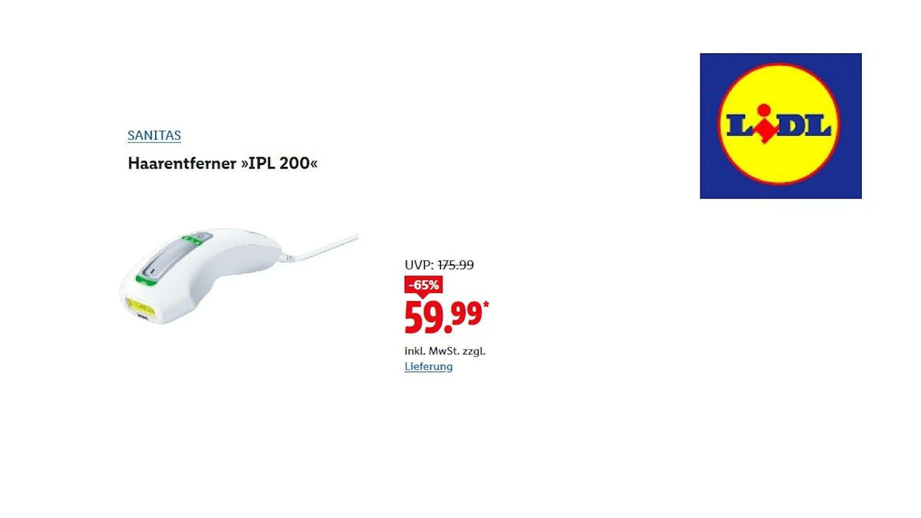 Haarentferner mit IPL-Technologie