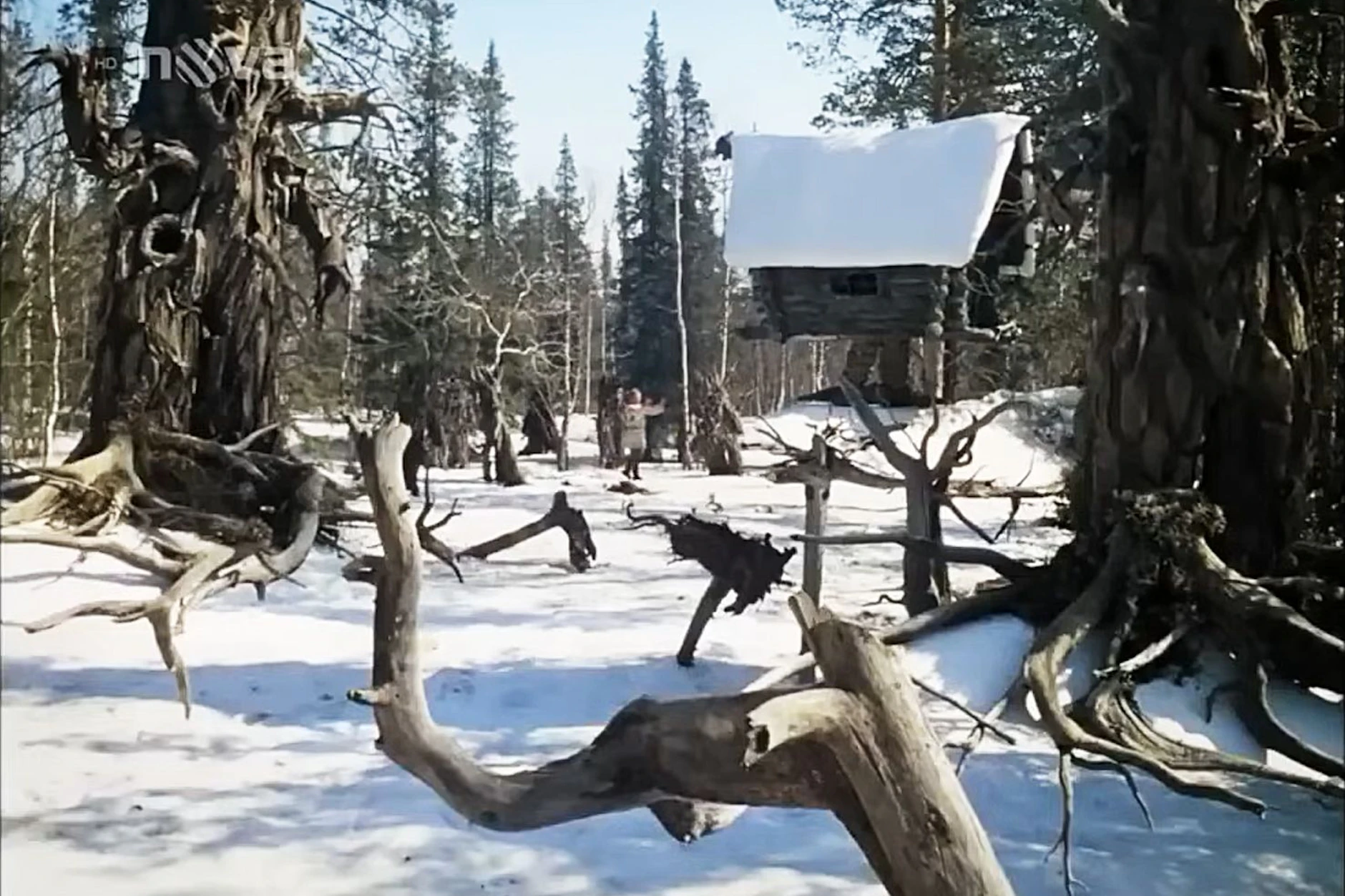 Die Hexe Baba Jaga wohnt im wohl berühmtesten Hexenhaus der Welt – es steht auf einem Hühnerfuß. So ist es auch in „Feuer, Wasser und Posaunen“ und „Abenteuer im Zauberwald“ zu sehen.