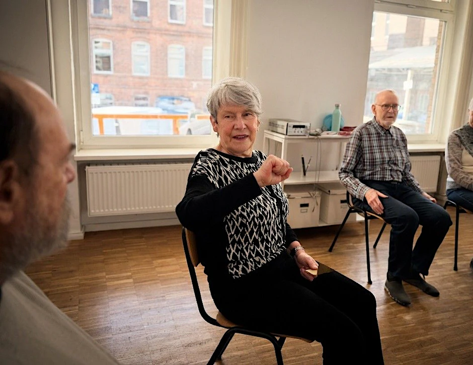 Marita Lutz mit ihren Teilnehmern