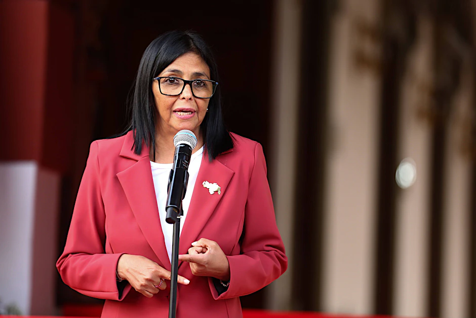Venezuelas amtierende Präsidentin Delcy Rodríguez im Präsidentenpalast Miraflores