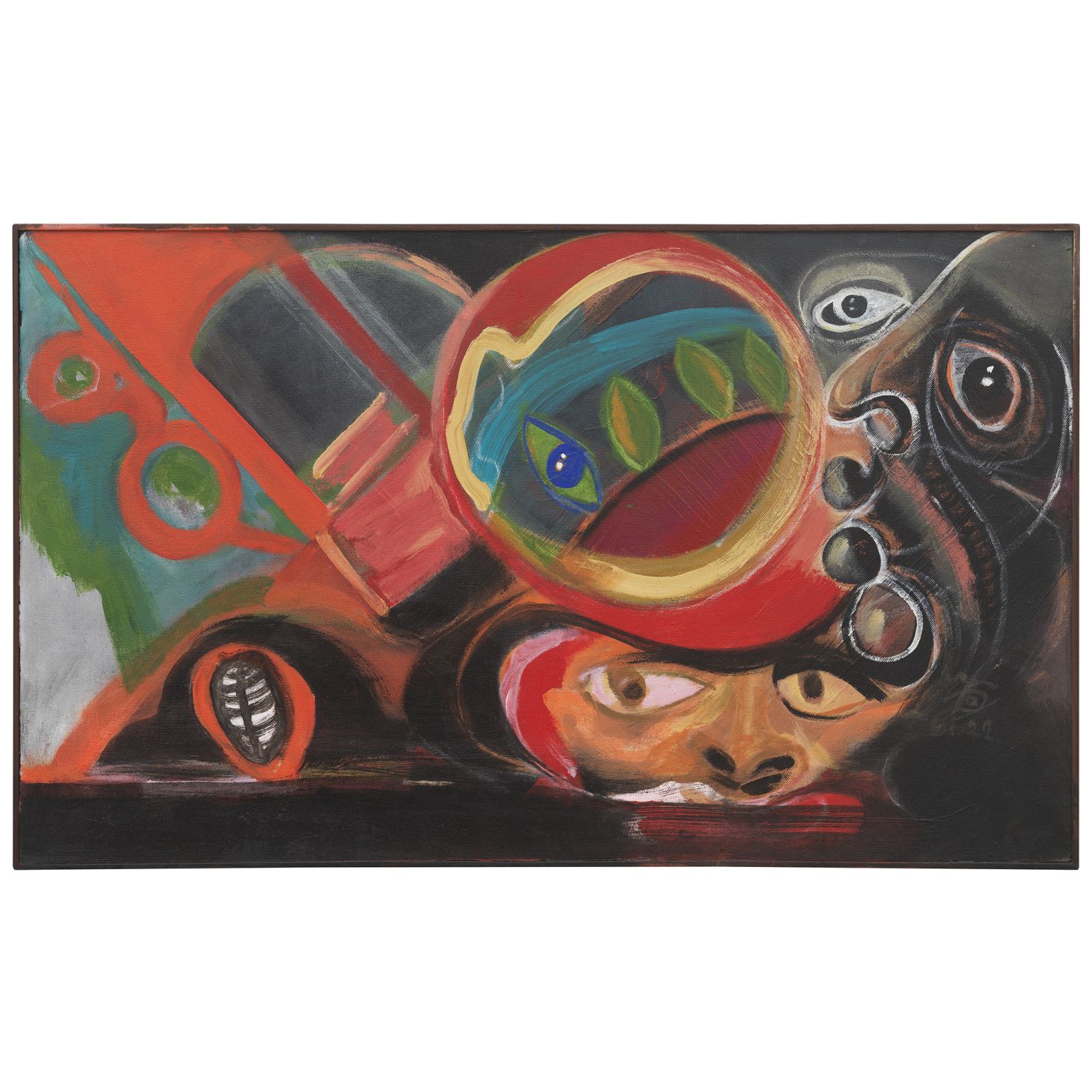 Aus Trotz malte El Hadji Sy aus Dakar sogar mit den Füßen