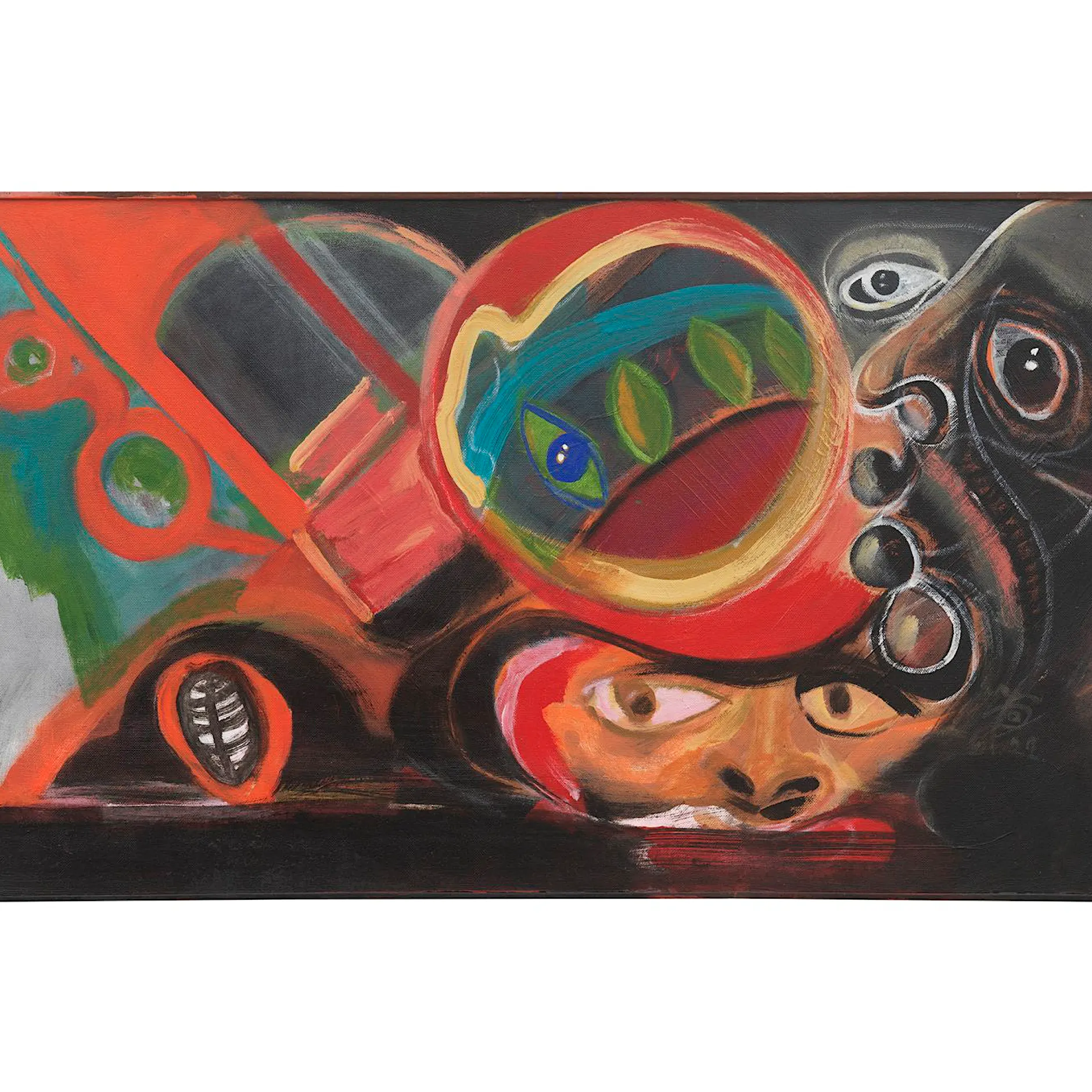 Aus Trotz malte El Hadji Sy aus Dakar sogar mit den Füßen