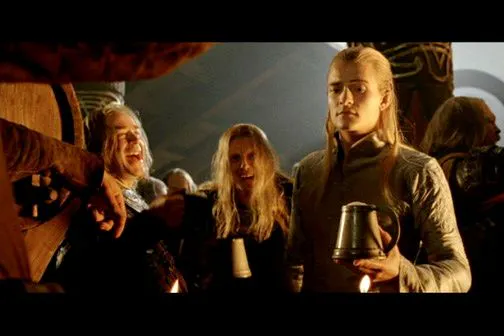 Howard Shore (l.) unweit von Orlando Bloom in „Der Herr der Ringe“