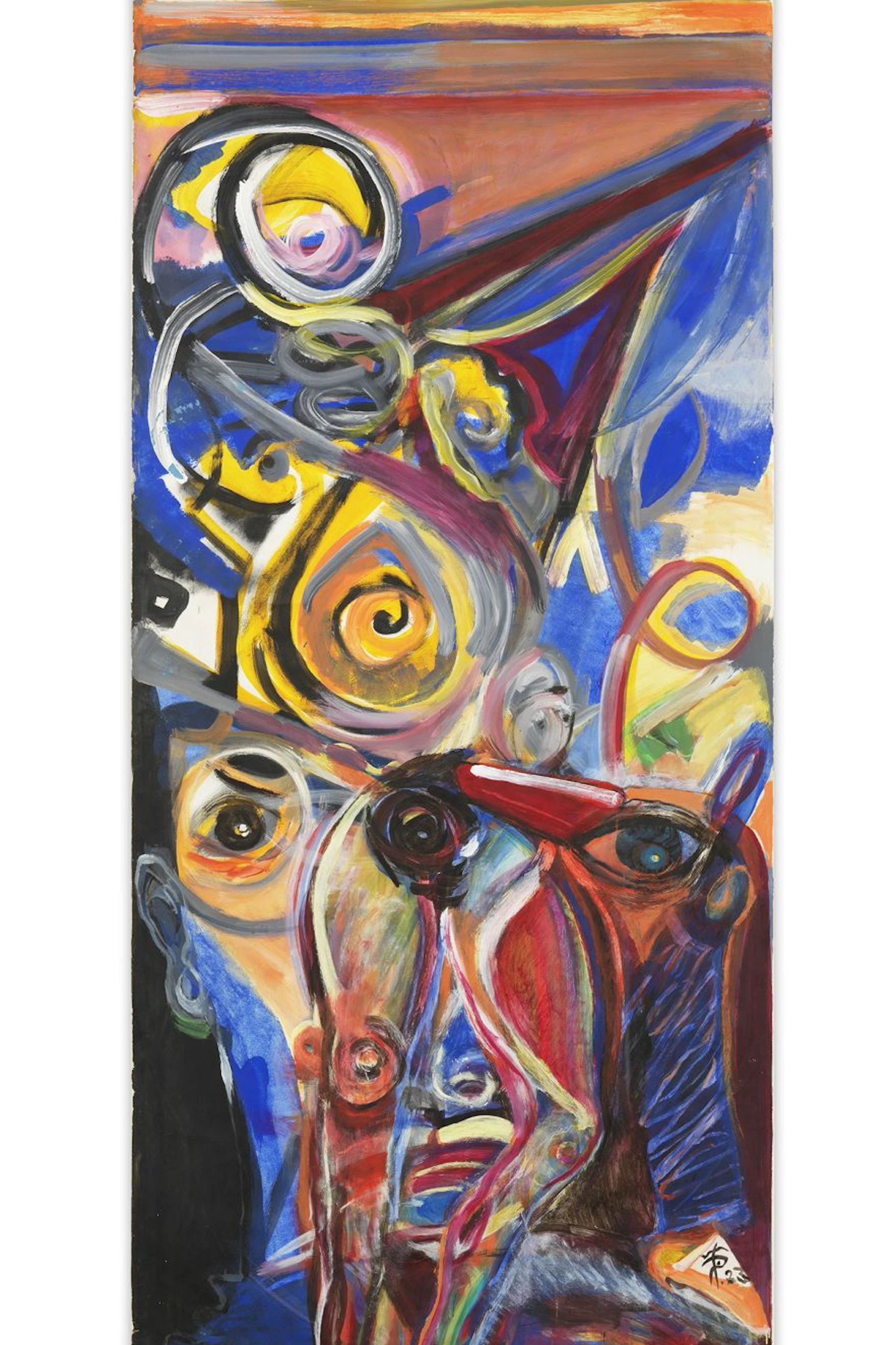 El Hadji Sy: „Le Ballet“, 2023, Acryl auf Leinwand