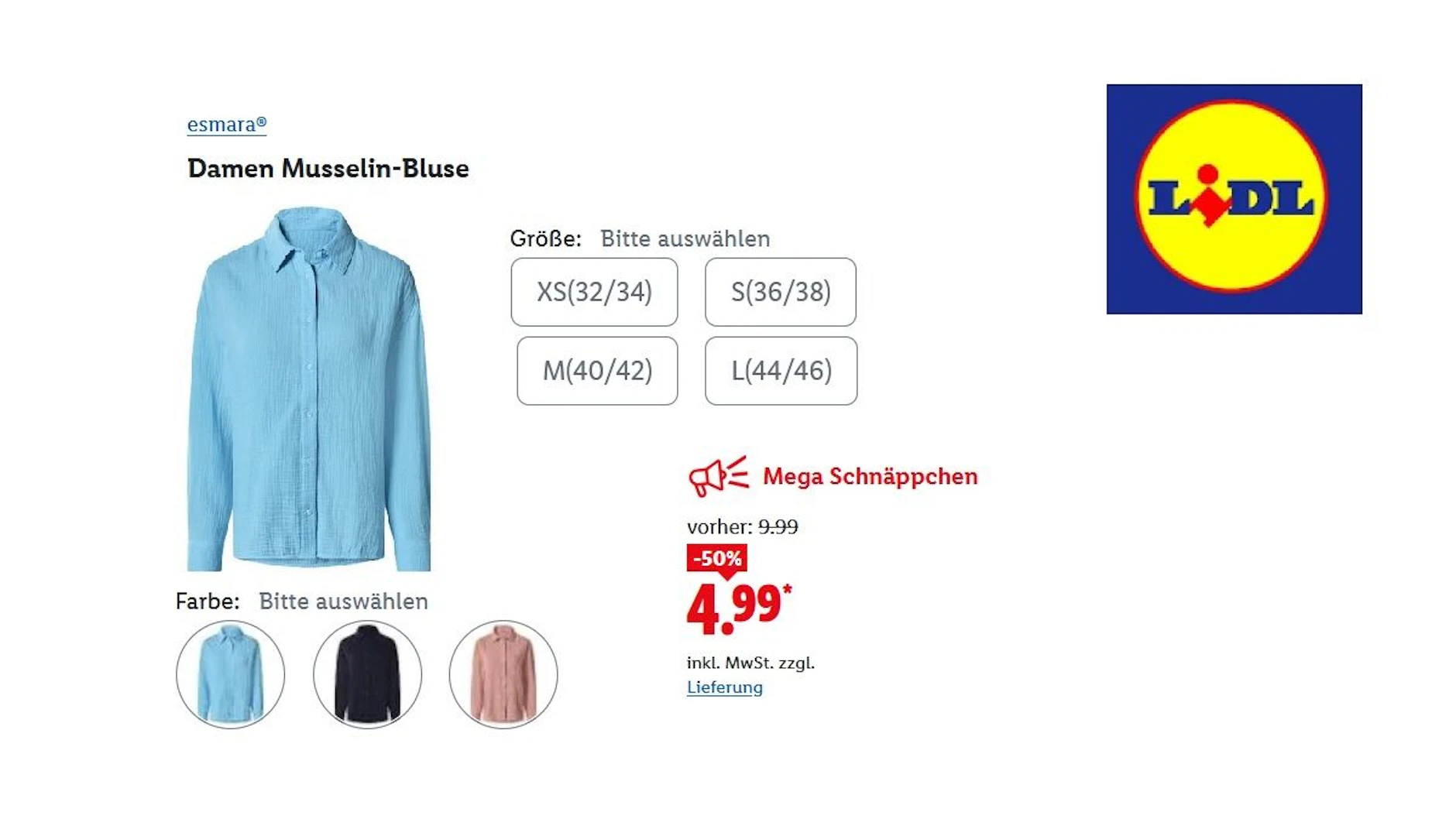 ESMARA Damen Musselin Bluse