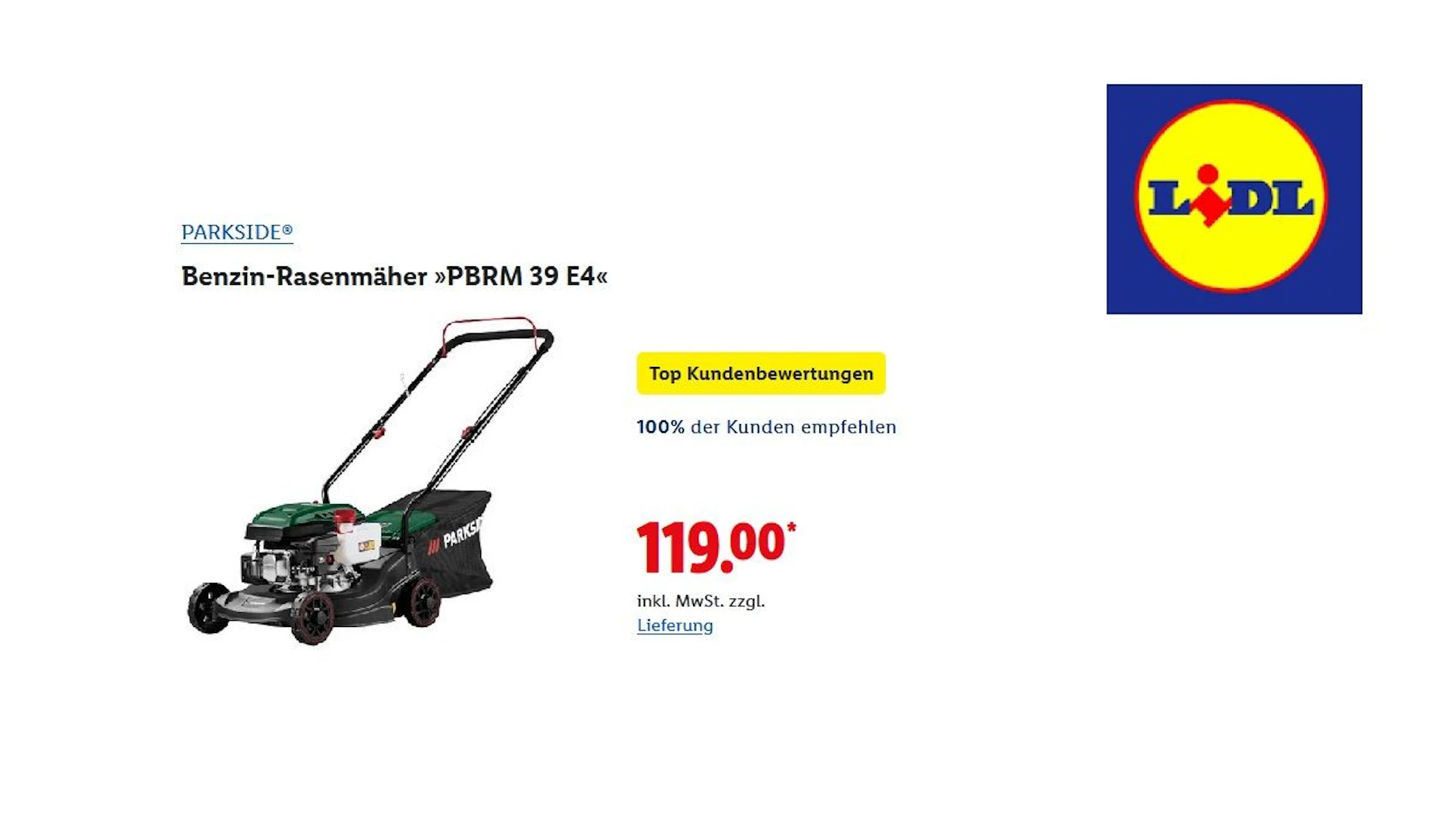 PARKSIDE Benzin-Rasenmäher